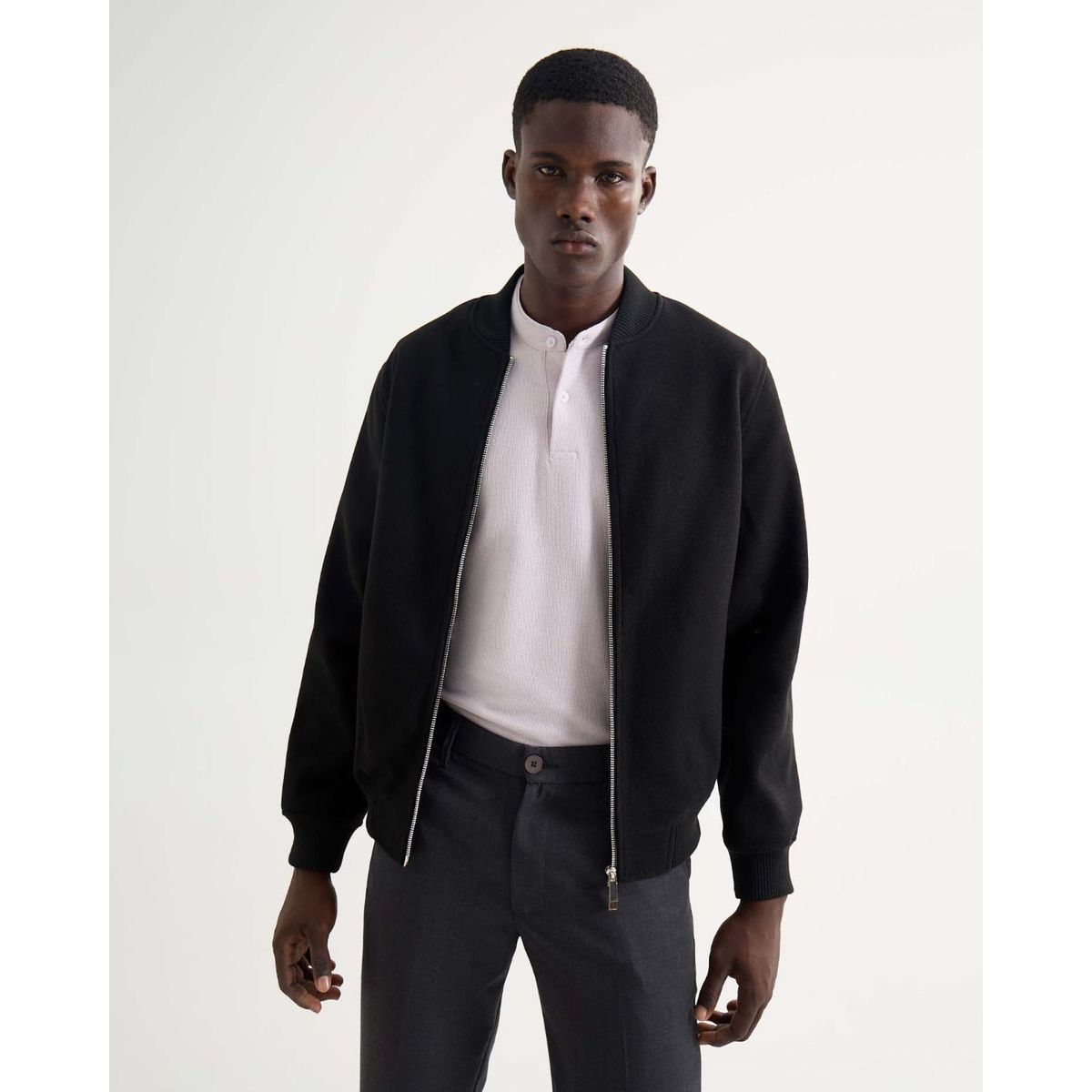 SEVEN SEVEN - Chaqueta Para Hombre Bomber Color Negro Marca Seven Seven #45080476