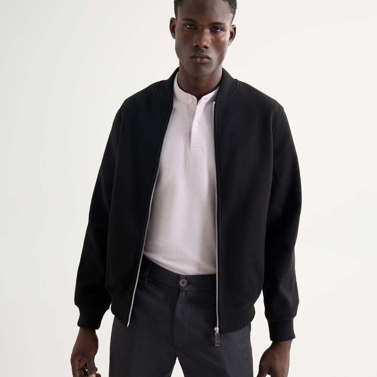 SEVEN SEVEN - Chaqueta Para Hombre Bomber Color Negro Marca Seven Seven #45080476