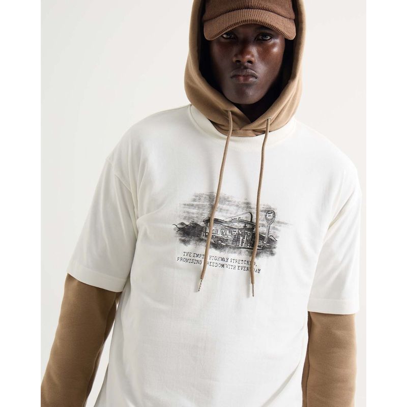 SEVEN SEVEN - Camiseta Para Hombre Manga Corta Cuello Redondo Color Marfil Marca Seven Seven #45092685
