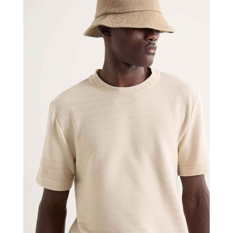 SEVEN SEVEN - Camiseta Para Hombre Manga Corta Cuello Redondo Color Arena Marca Seven Seven #45092678