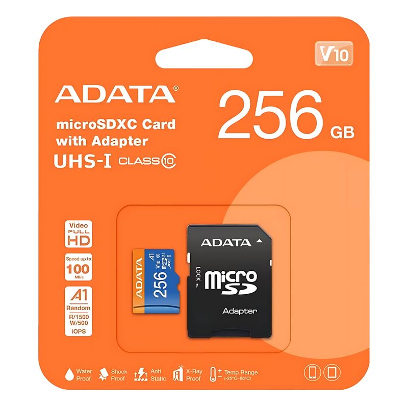 ADATA - MEMORIA MICRO SD ADATA 256GB CLASE 10