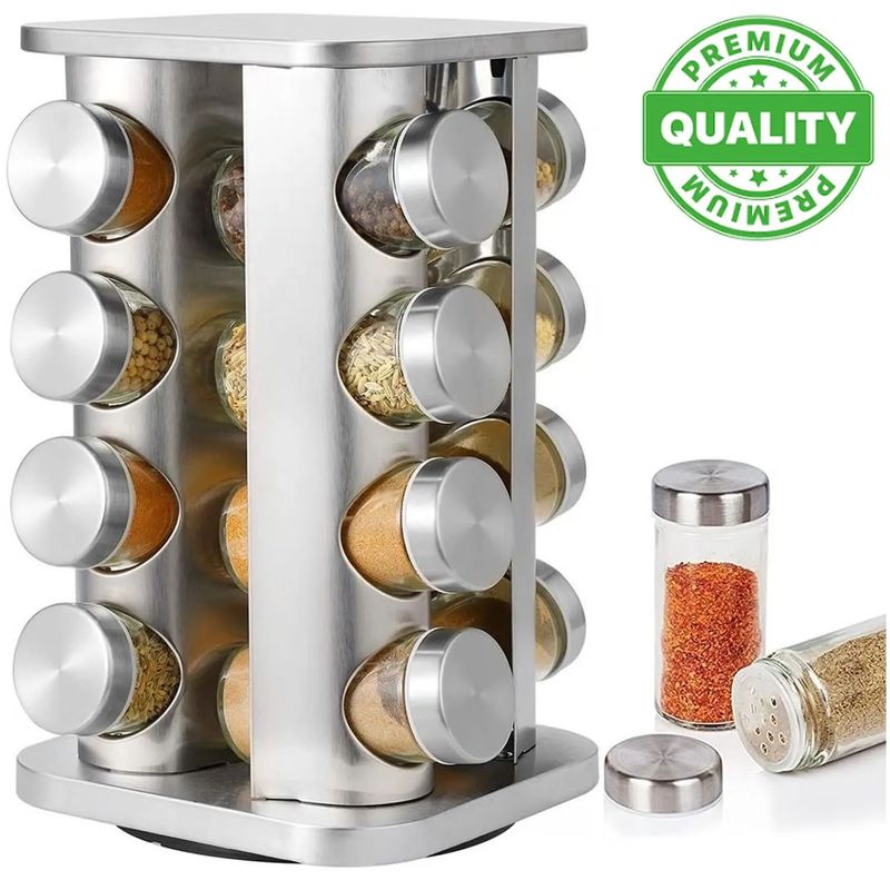 ONE PIXEL - Condimentero Giratorio Para Especias Organizador Cocina X16 PCS