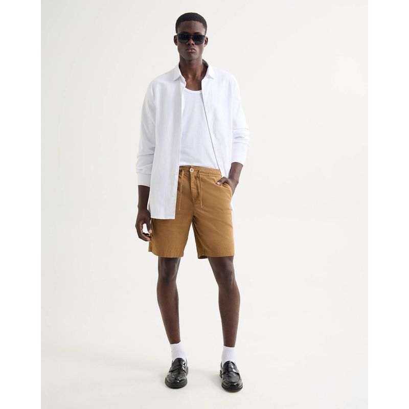 SEVEN SEVEN - Bermuda Para Hombre Regular Corto Color Camel Marca Seven Seven #45100697
