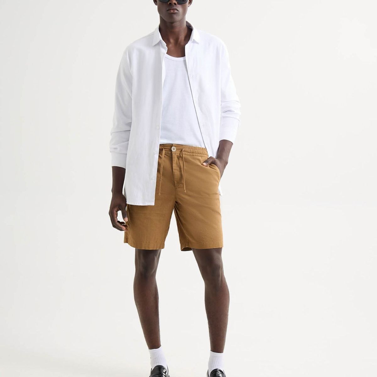 SEVEN SEVEN - Bermuda Para Hombre Regular Corto Color Camel Marca Seven Seven #45100697