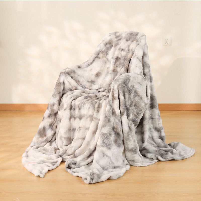 MY HOME STORE - Cobija Alaska Multicolor Blanco con gris Oscuro