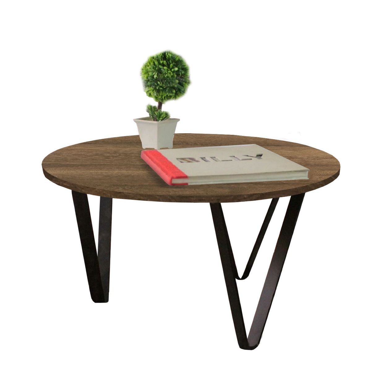 DKO DESIGN - Mesa De Centro Redonda Victory 35x60cm Amaretto