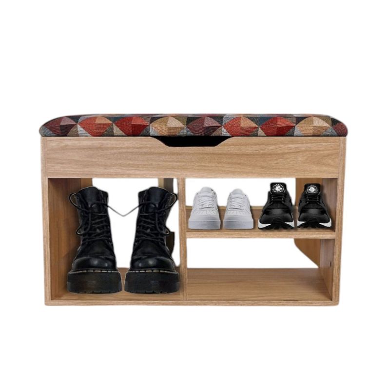 DKO DESIGN - Mueble Organizador Baúl Zapatero 465x80x30 Fresno Tapizado Colors