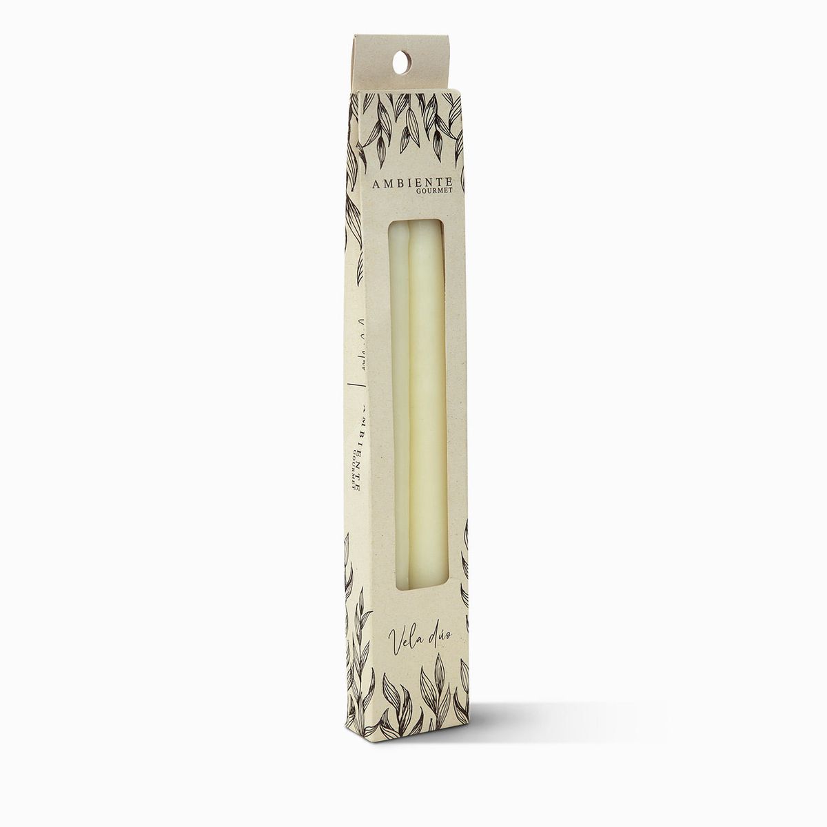 AMBIENTE GOURMET - Vela duo candelabro x 2 uds marfil Ambiente Gourmet