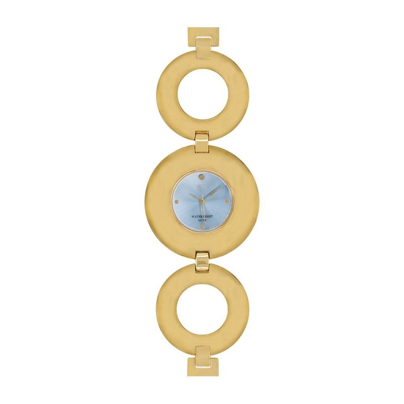 YESS - Reloj YESS Para Mujer Color Dorado Pantalla Azul Ref 5220L-05