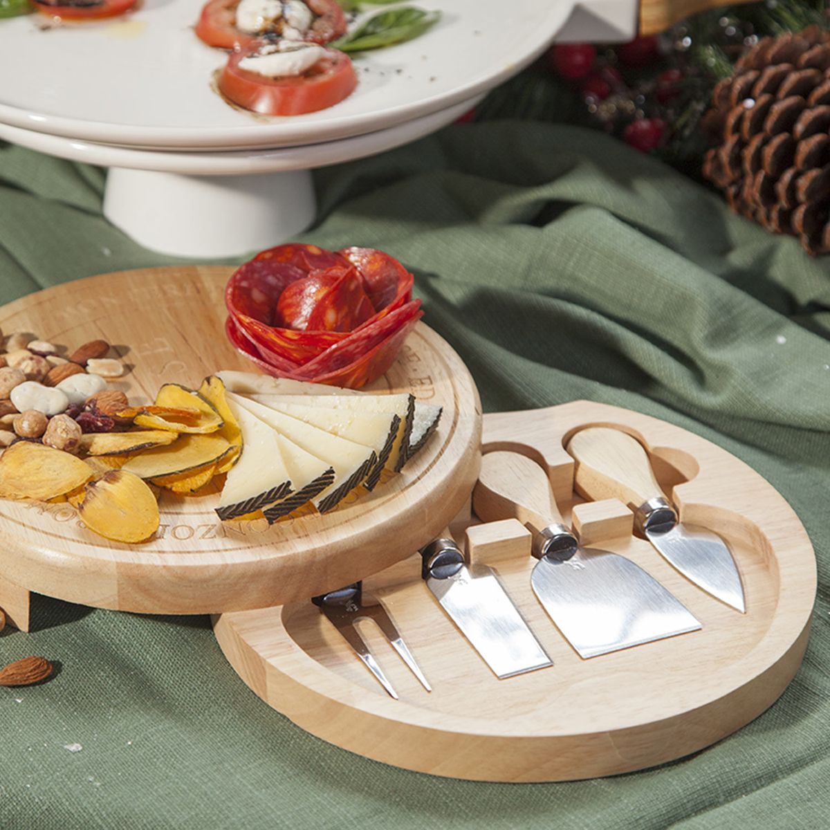 AMBIENTE GOURMET - Set para quesos redondo 5 piezas