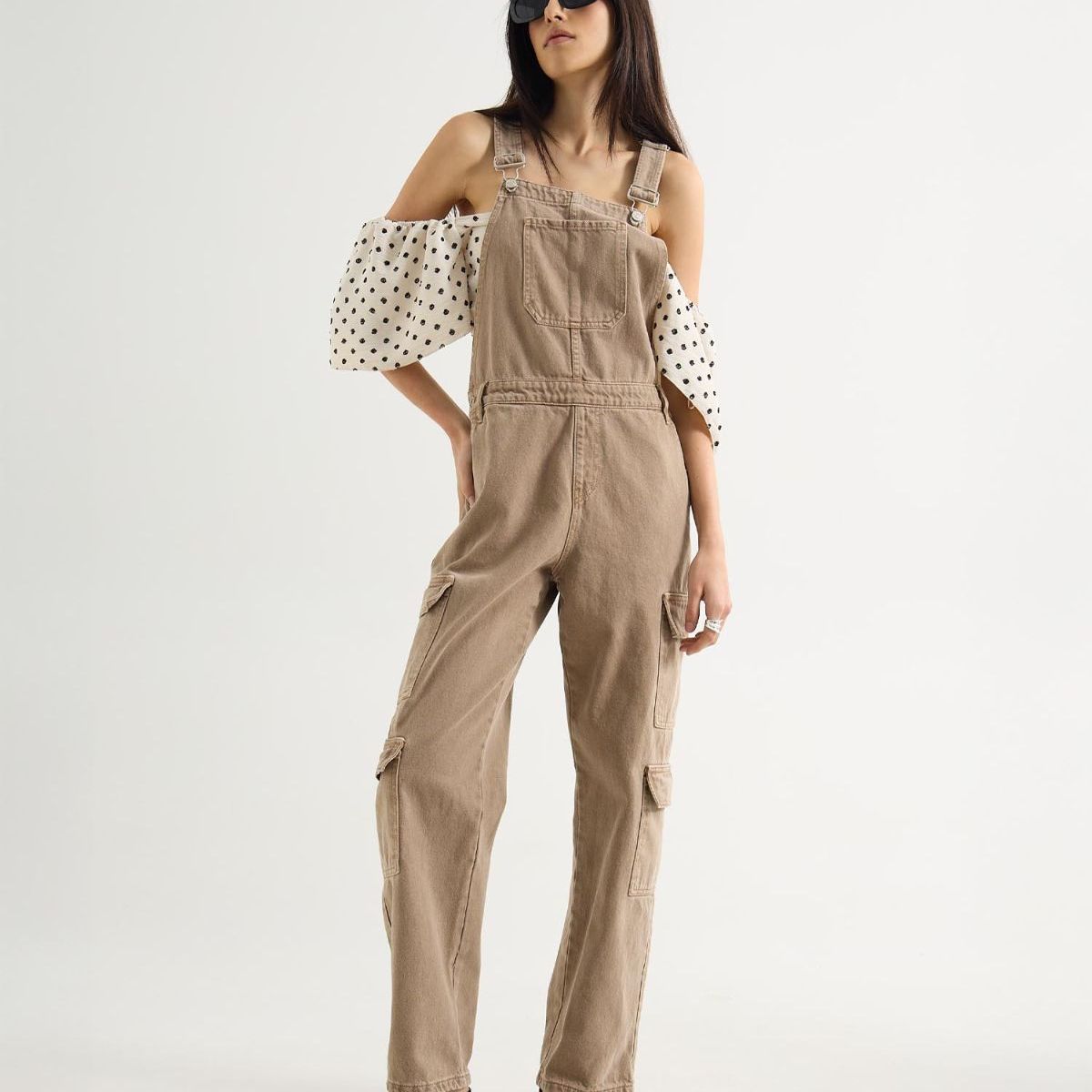 SEVEN SEVEN - Enterizo Para Mujer Manga Sisa Color Beige Marca Seven Seven #28320427