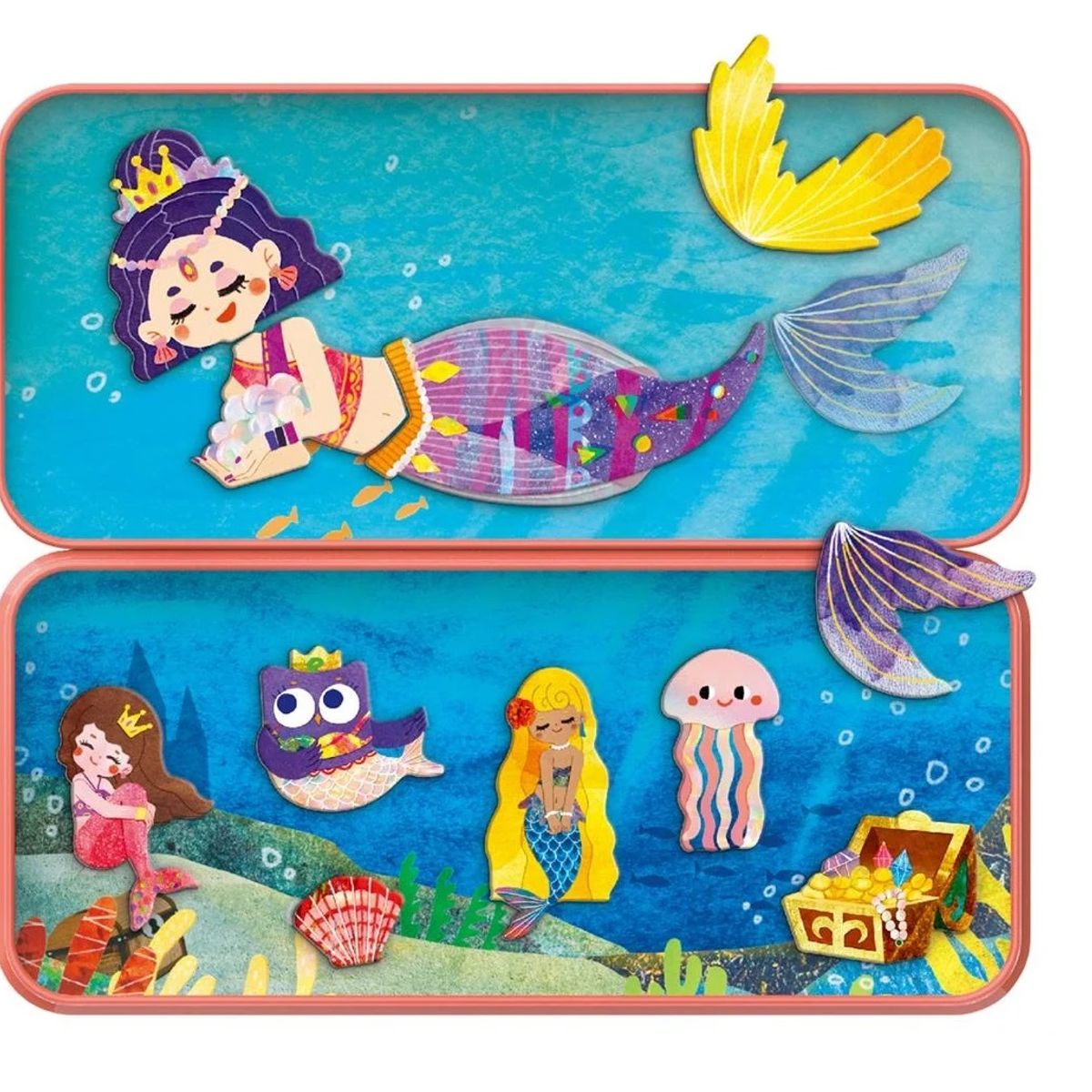 JUGANDO Y EDUCANDO - Juego Didáctico Puzzle Sirenas Magnéticos Para Niños