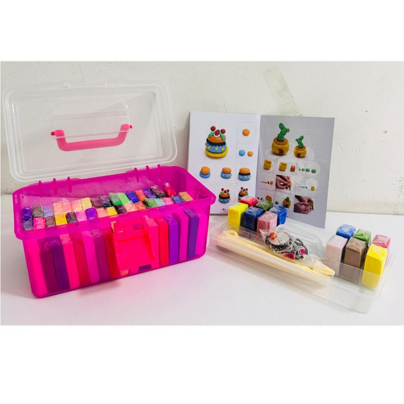 GENERICO - CAJA DE MANUALIDADES FOAMY X 62 PIEZAS/NIÑOS @+3 AÑOS