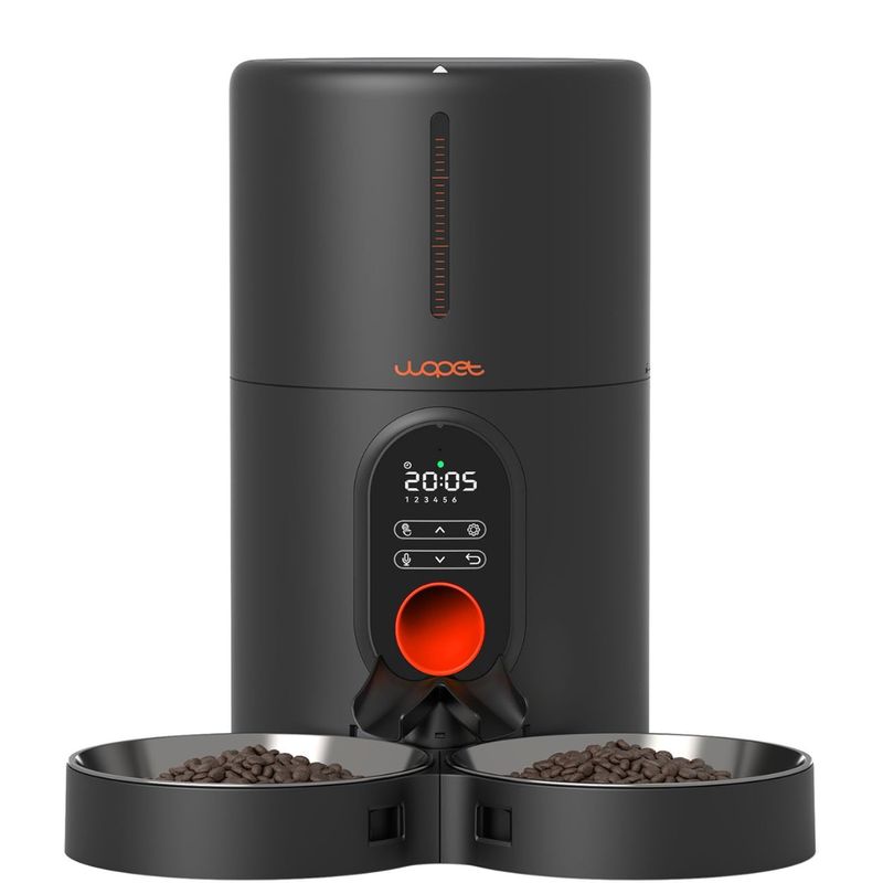 WOLKI - Dispensador Automatico Comida Doble Programable Para Mascota