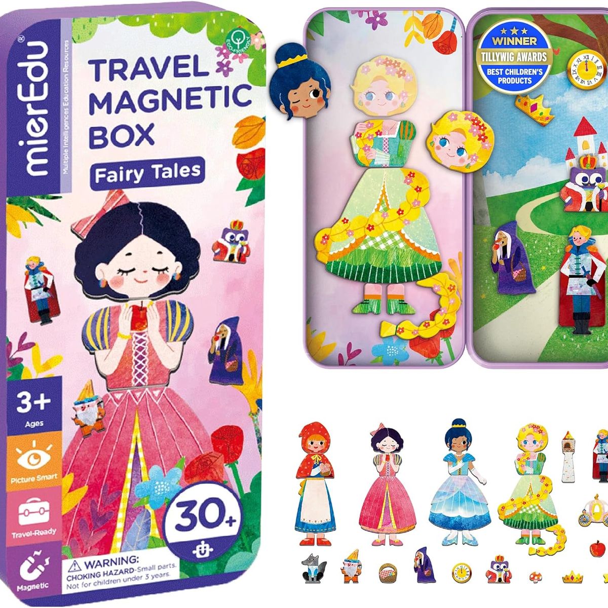 JUGANDO Y EDUCANDO - Juego Didáctico Puzzle Princesas Magnéticos Para Niños