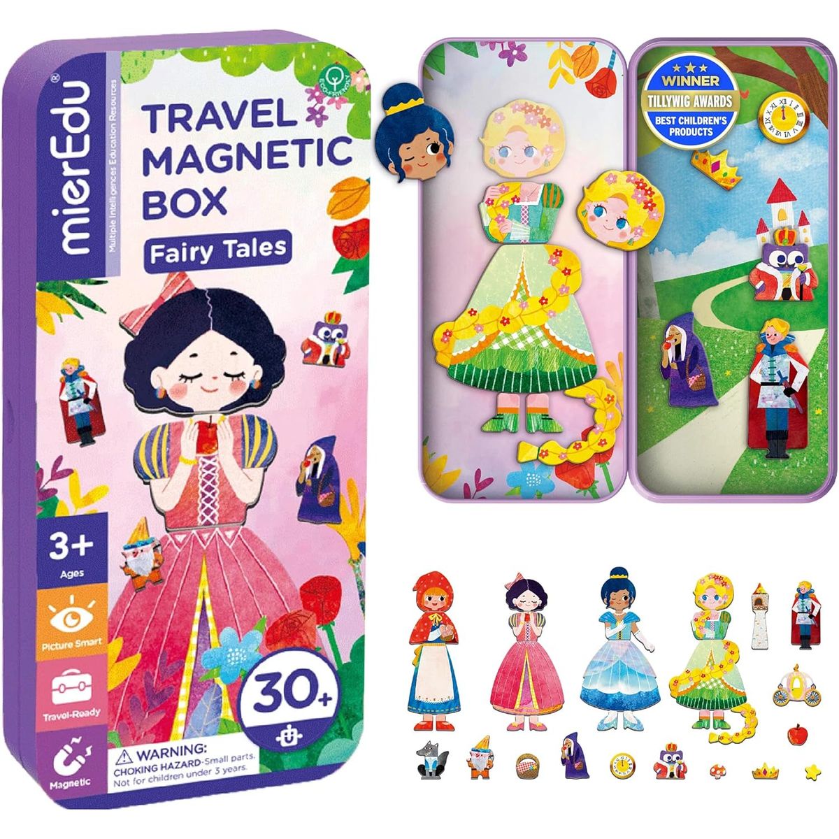 JUGANDO Y EDUCANDO - Juego Didáctico Puzzle Princesas Magnéticos Para Niños