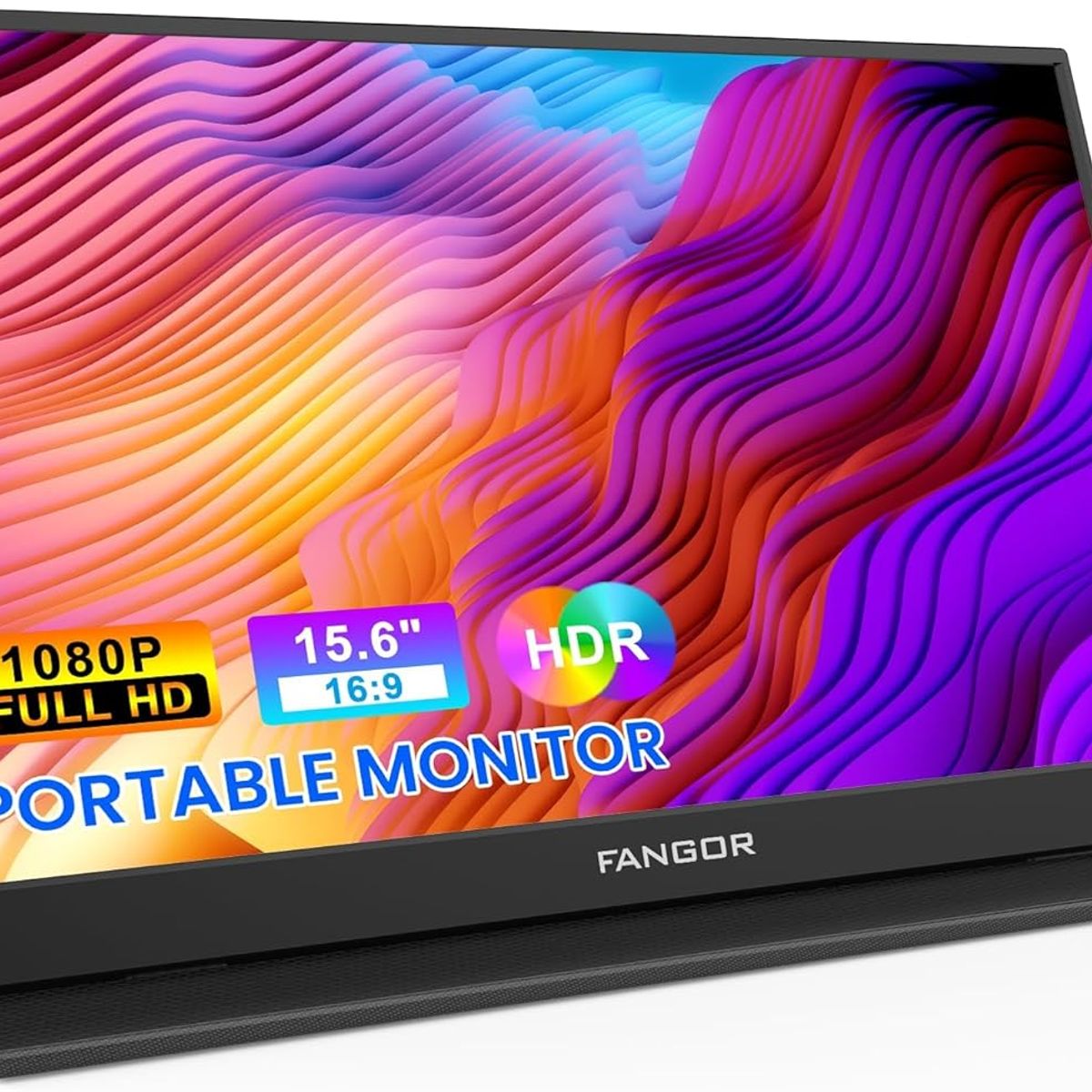 GENERICO - Fangor Monitor Portátil, 15.6 Fhd 1080p Monitor De Viaje Par