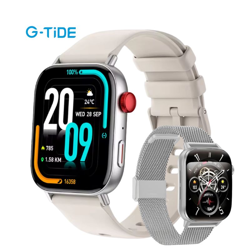 MOBULA - Reloj Inteligente G-TIDE S6 Pro Deportivo Silver