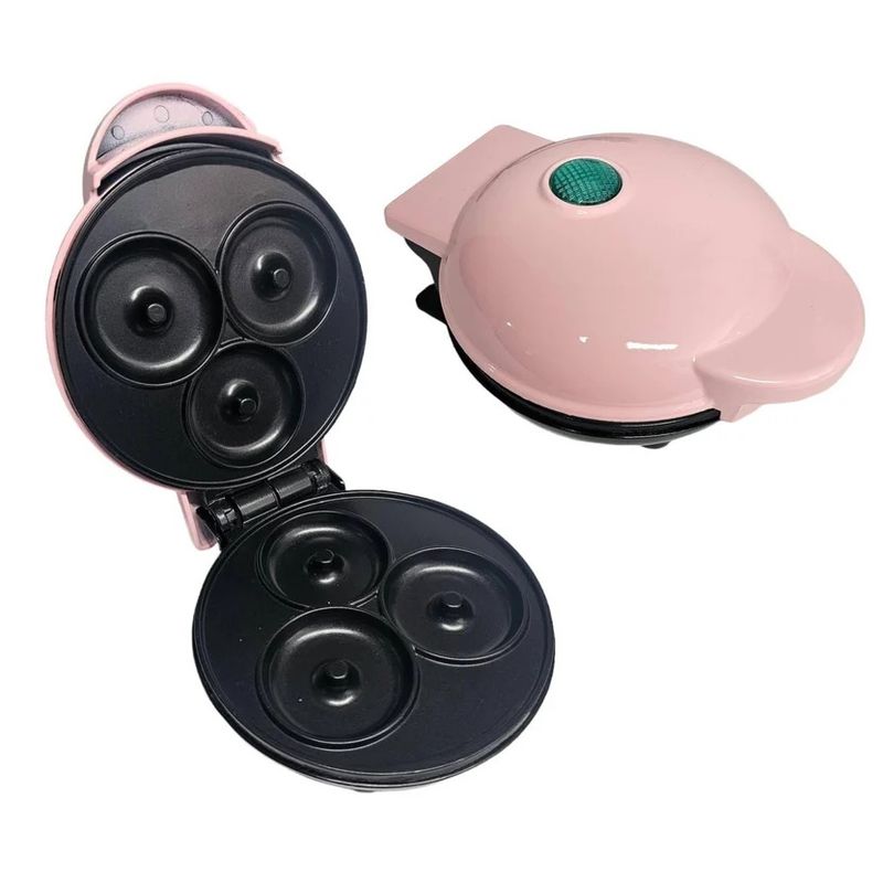 GENERICO - Máquina Mini Donas 3 Puestos Rosa Morada Rojo