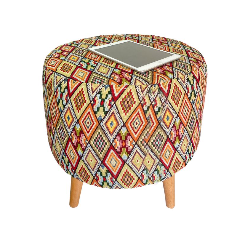 DKO DESIGN - Puff Tapizado 39x40x40cm Artemiza