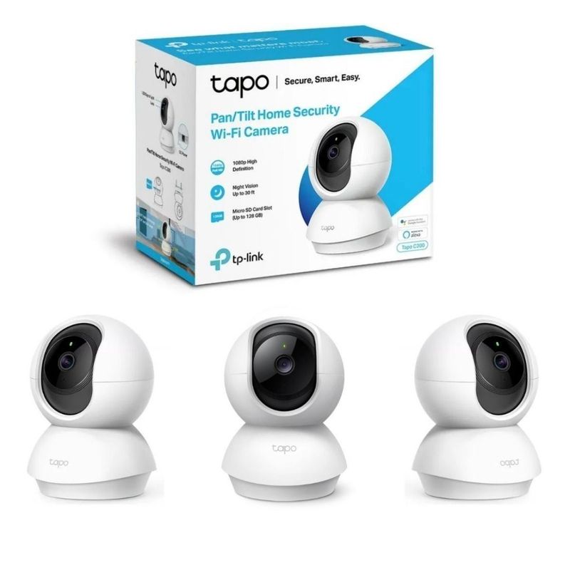 TP LINK - Combo 3 Cámaras de seguridad WIFI TP-Link TapoC200 2MP 1080p