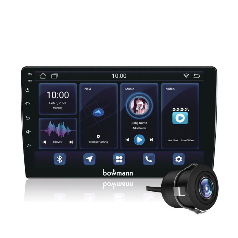 BOWMANN - Radio Carro Android Auto Carplay HD 9 Pulg 2+32Gb Bluetooth WiFi GPS