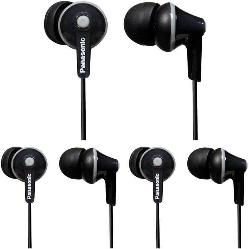 PANASONIC - Auriculares In-Ear Panasonic ErgoFit RP-HJE125-K - 3 Paquetes