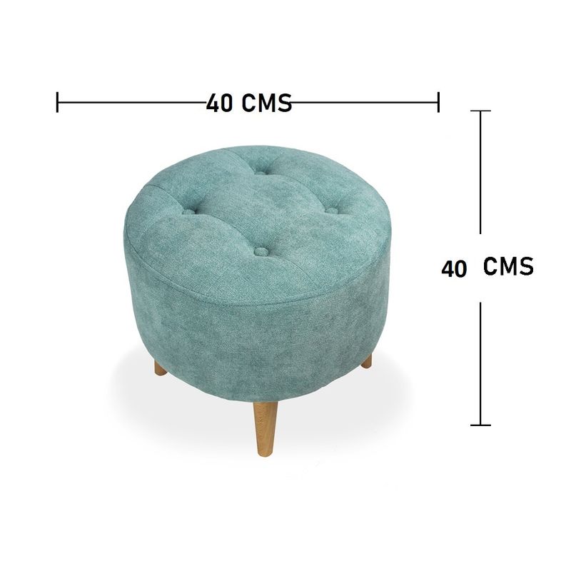 DKO DESIGN - Puff Redondo Valentina 4 patas (39x40x40) Verde Menta