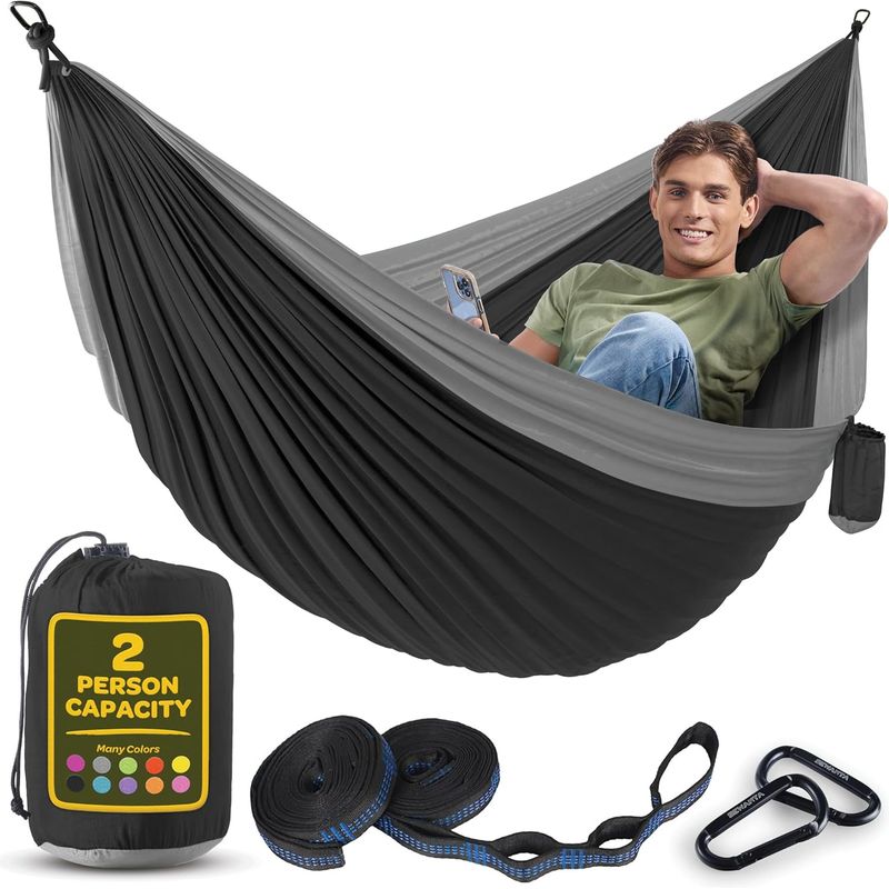 GEF - Hamaca Doble Ultra Liviana Acampar Playa Viajes 400 Lb