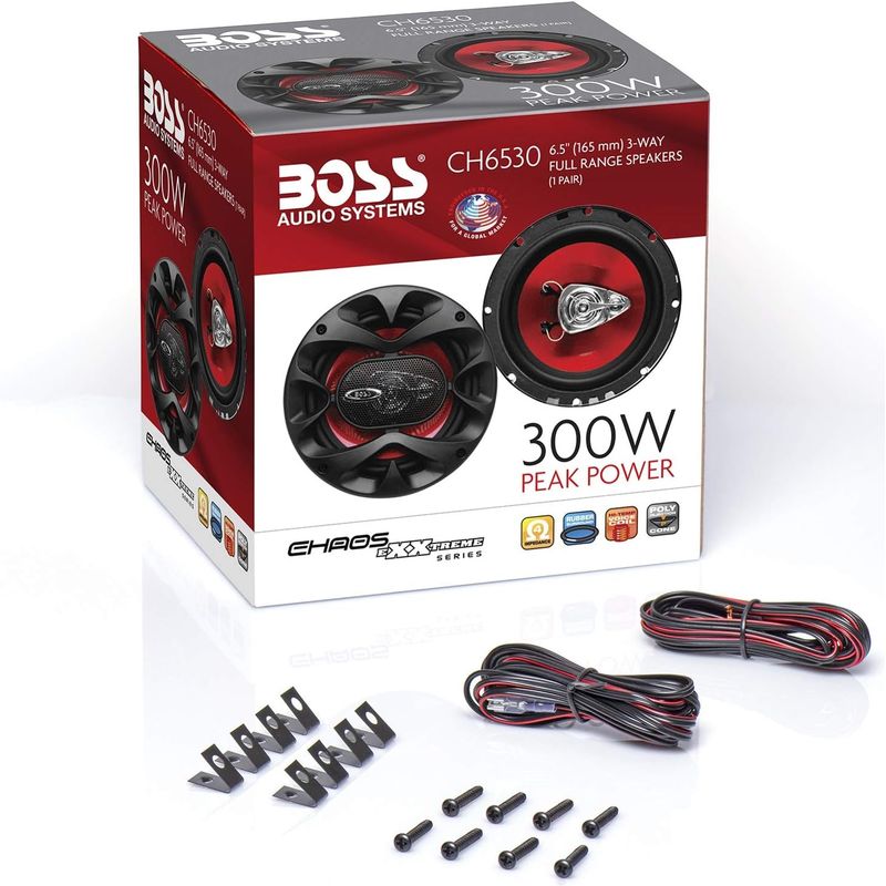 BOSS AUDIO SYSTEMS - BOSS Audio Systems CH6530 - Altavoces de automóvil - 300 vatios  6.5 pulgadas 3 vías