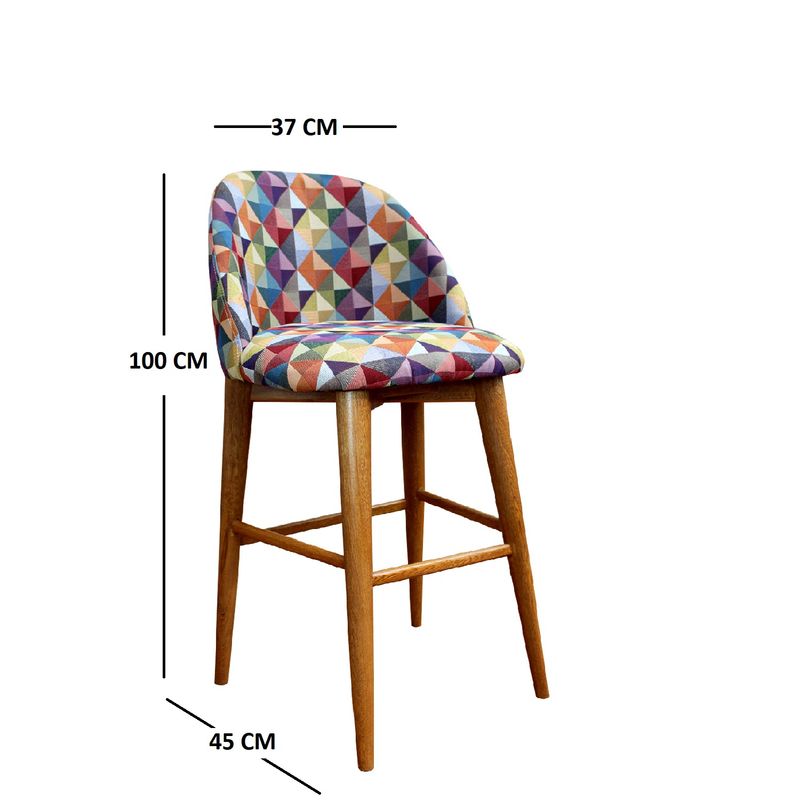 DKO DESIGN - Silla Bar con Espaldar 100x45x37 Colors