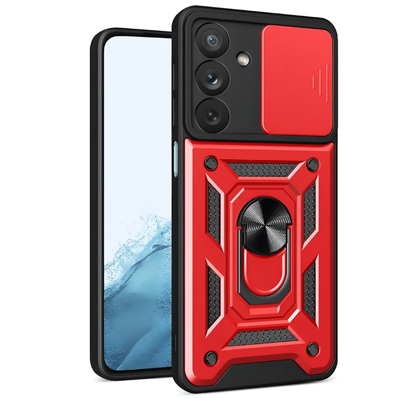 GENERICO - Funda Estuche Case Slider Compatible Con Samsung A26 5G Rojo