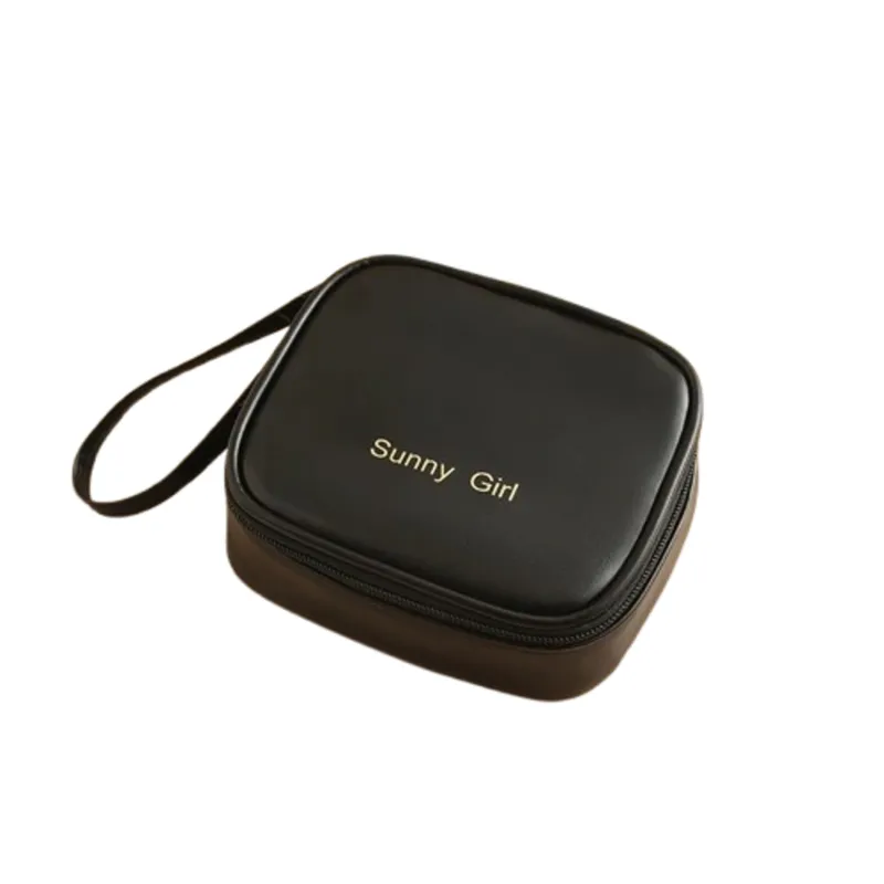 GENERICO - MINI COSMETIQUERA NECESER ORGANIZADOR VIAJE MAQUILLAJE-NEGRO