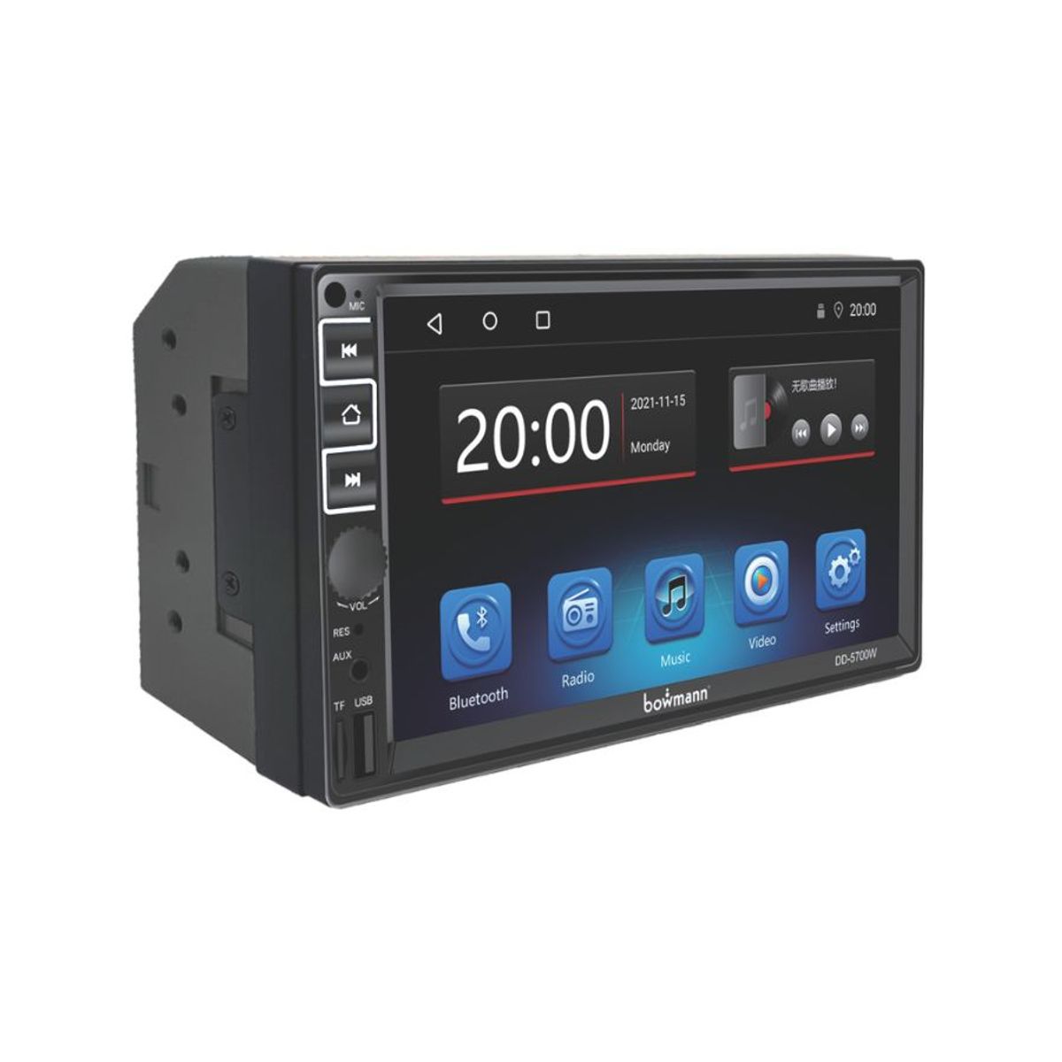 BOWMANN - Radio Carro 2 Din 7 Pulg HD Carplay Inalambrico Bowmann DD-5700W