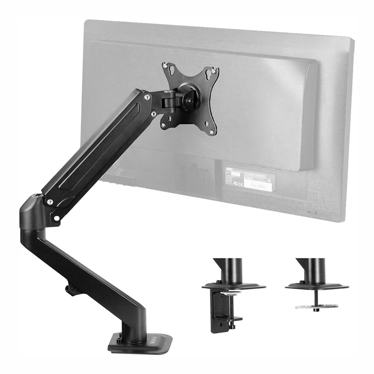 GENERICO - Soporte De Tv Y Monitor 17-33 Con Brazo Neumático Giratorio