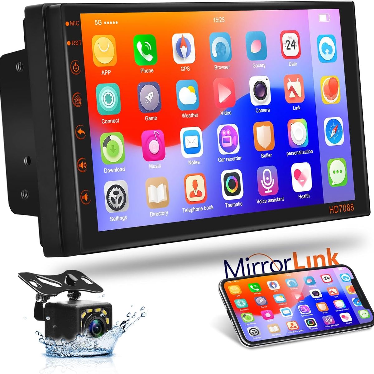 GENERICO - RADIO DOBLE DIN  ANDROID 13 7 PULGADAS  GPS WIFI BLUETOOTH  WAZE YOUTUBE