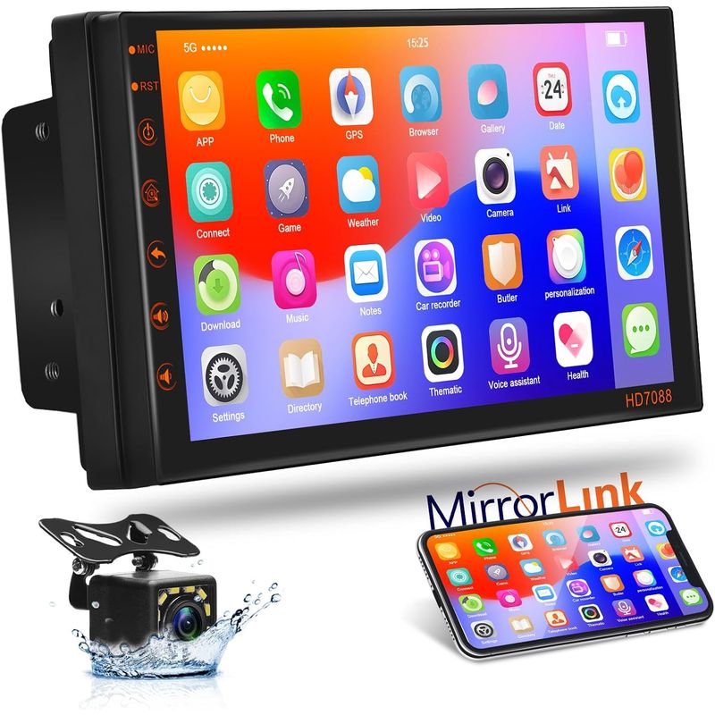 GENERICO - RADIO DOBLE DIN  ANDROID 13 7 PULGADAS  GPS WIFI BLUETOOTH  WAZE YOUTUBE