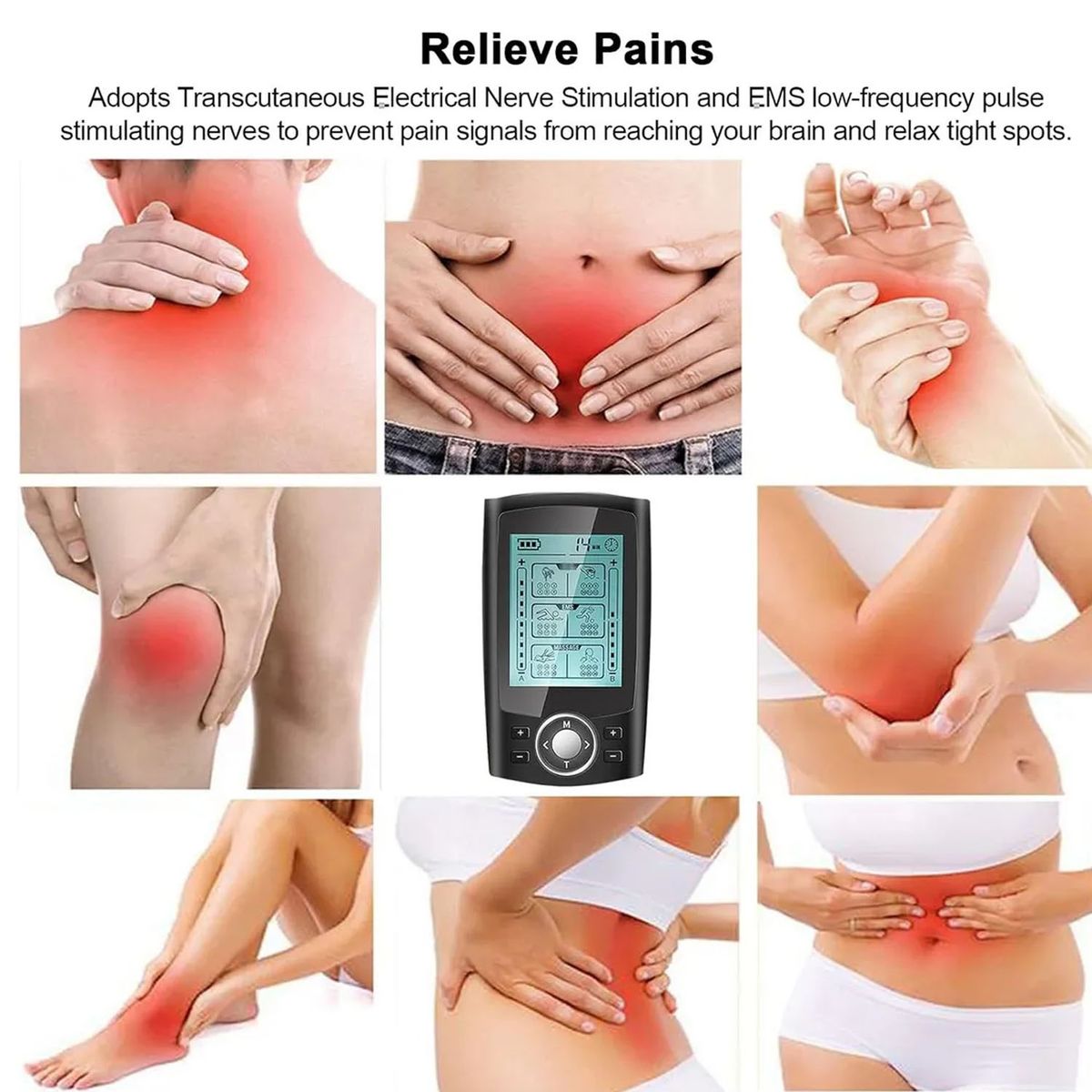 ONE PIXEL - Estimulador Muscular 24 Modos Gimnasia Pasiva 4 Almohas