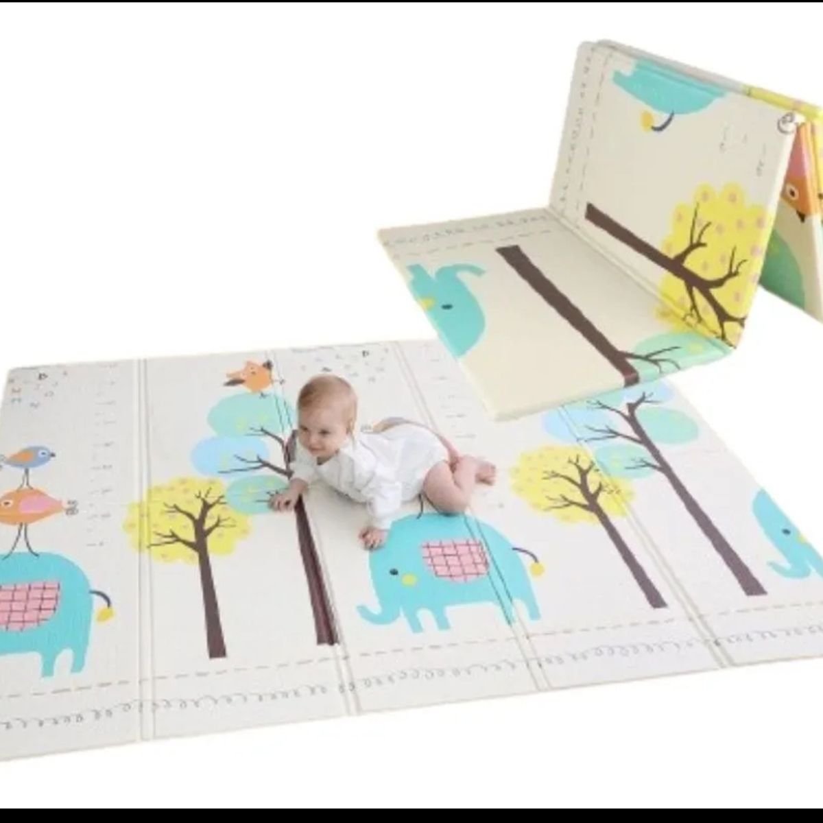 GENERICO - Tapete De Juego Plegable Gateo Bebé 200x180x1 Cms Doble Faz
