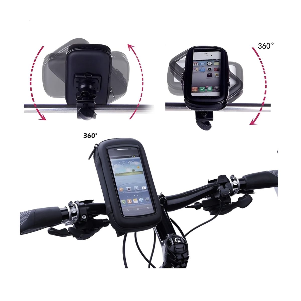 GENERICO - Soporte Holder Universal Para Celular Manillar Bicicleta Moto Gps