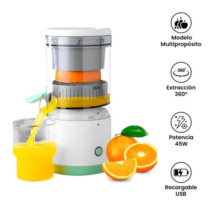 GENERICO - Exprimidor De Naranjas Electrico Inalambrico Recargable