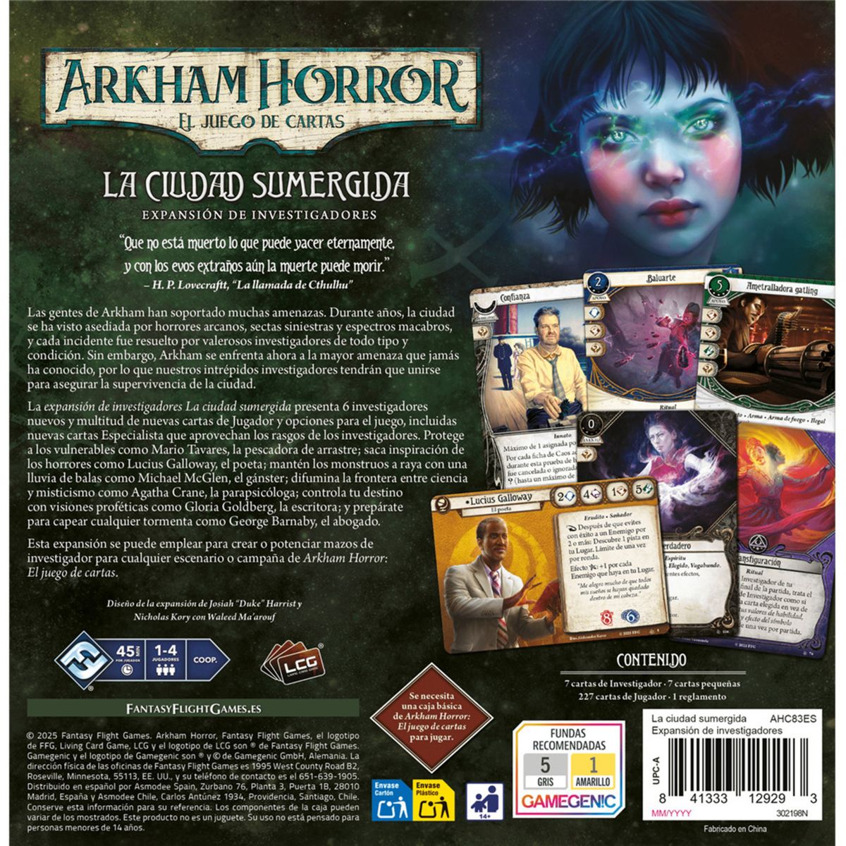 FANTASY FLIGHT GAMES - Arkham Horror Lcg Ciudad Sumergida Expansion Investigadores