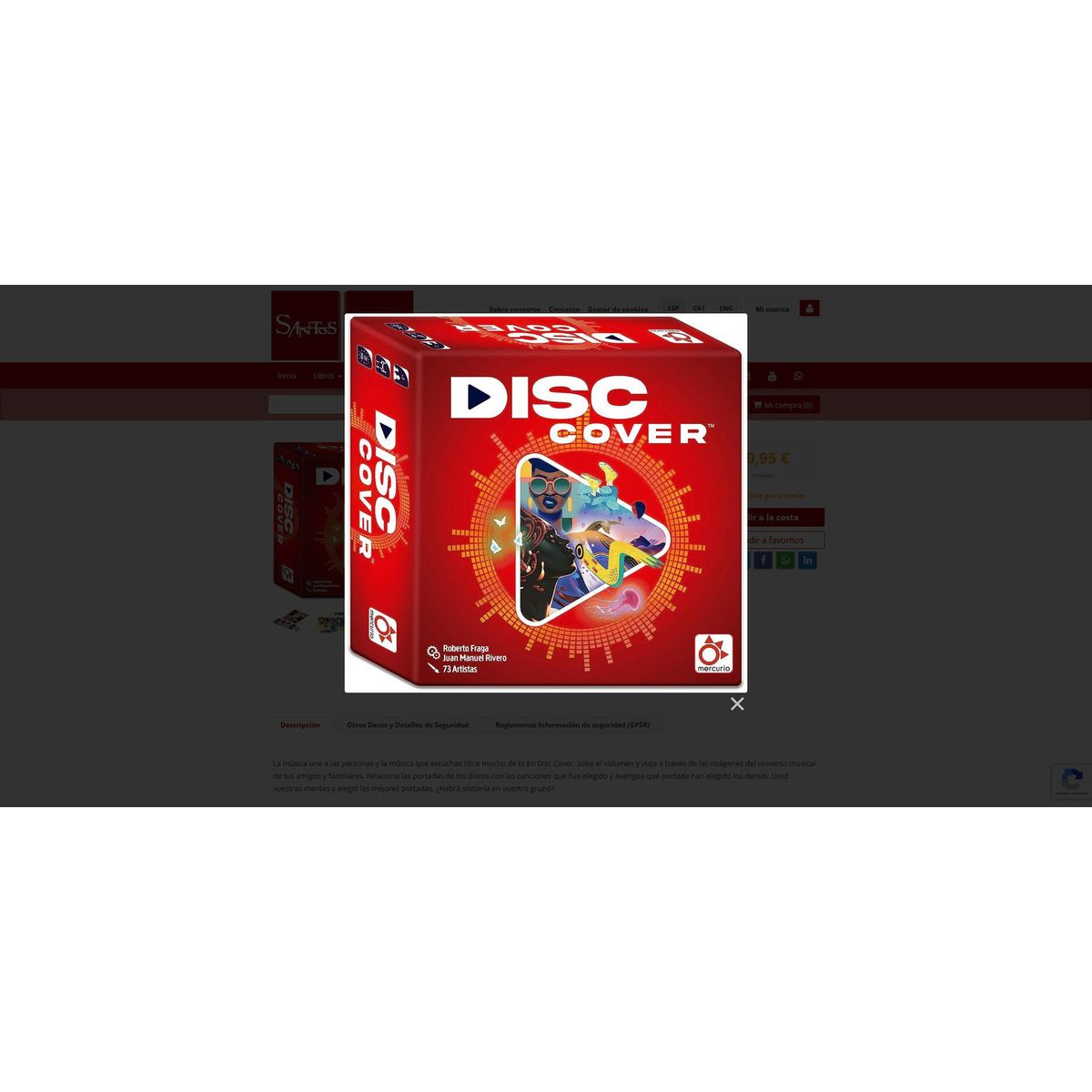 MERCURY - Disc Cover Juego De Mesa Español