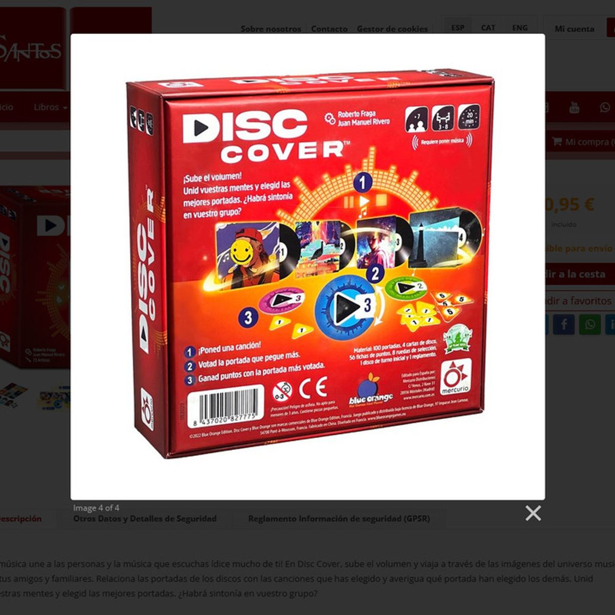 MERCURY - Disc Cover Juego De Mesa Español