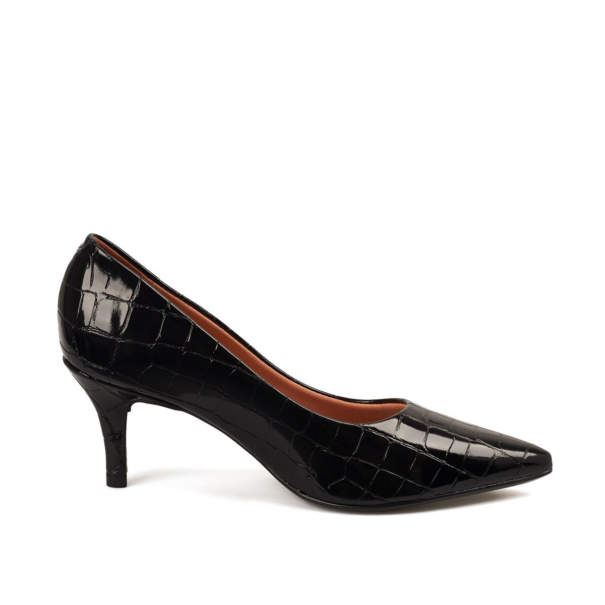 VIZZANO - STILETTO MEDIO VERNIZ CROCO NEGRO VIZZANO