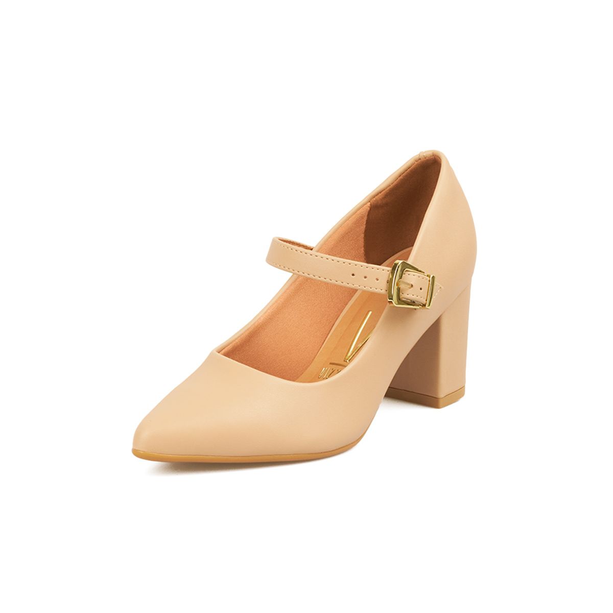 VIZZANO - TACON MEDIO PELICA BEIGE DORADO VIZZANO