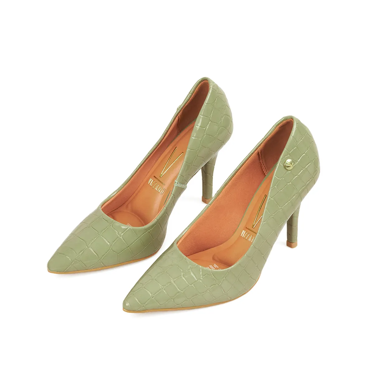 VIZZANO - STILETTO VERNIZ CROCO VERDE VIZZANO