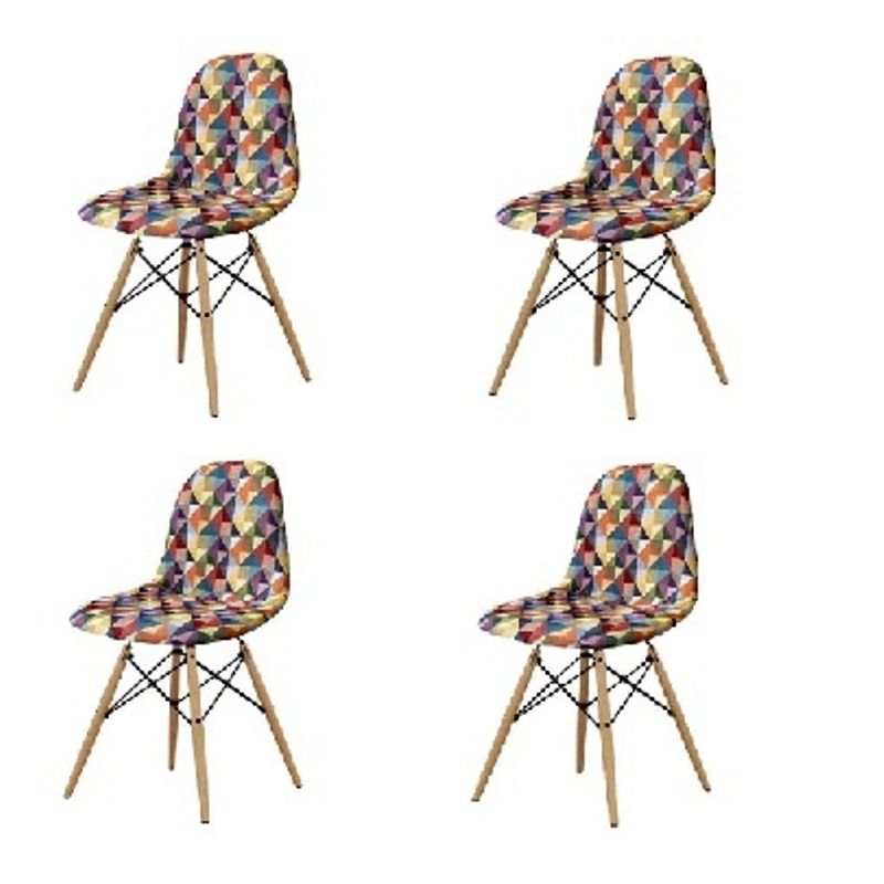 DKO DESIGN - Set X 4 Sillas Aimes 83x46x51cm Tapizadas En Colors