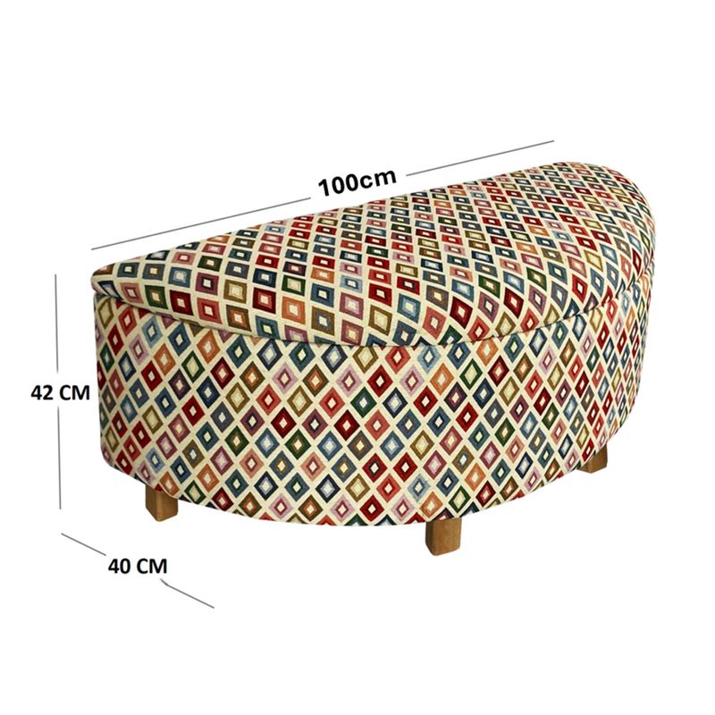 DKO DESIGN - Puff Baul Moon 42x100x40cm Sucre