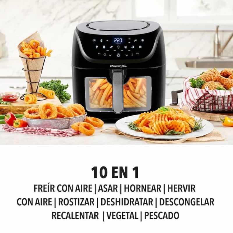 POWER XL - Freidora de Aire PowerXL Vortex Pro AF-E8001-WA-LA 7.5 L Plateado